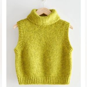 & Other Stories Green Turtleneck Sweater